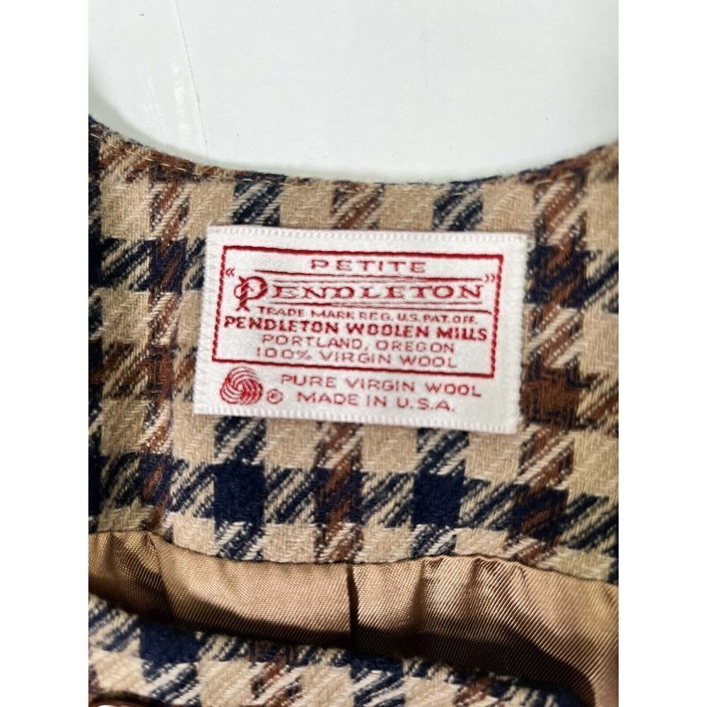 Pendleton Blazer Jacket Equestrian Houndstooth Wo… - image 4